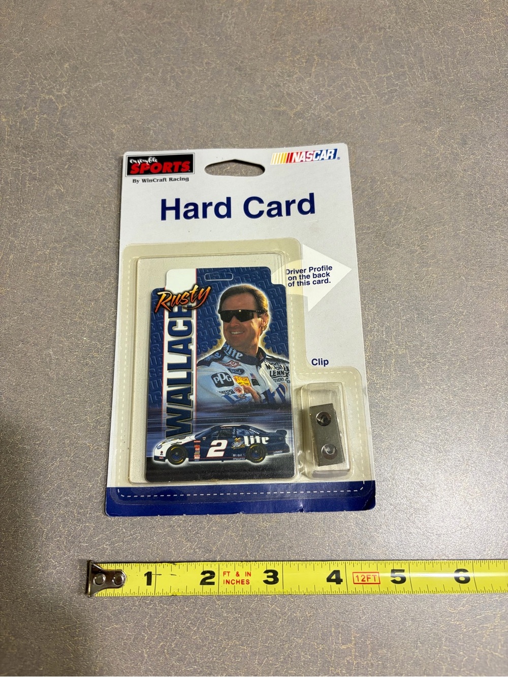 NASCAR Rusty Wallace Hard Card #2 Never Opened